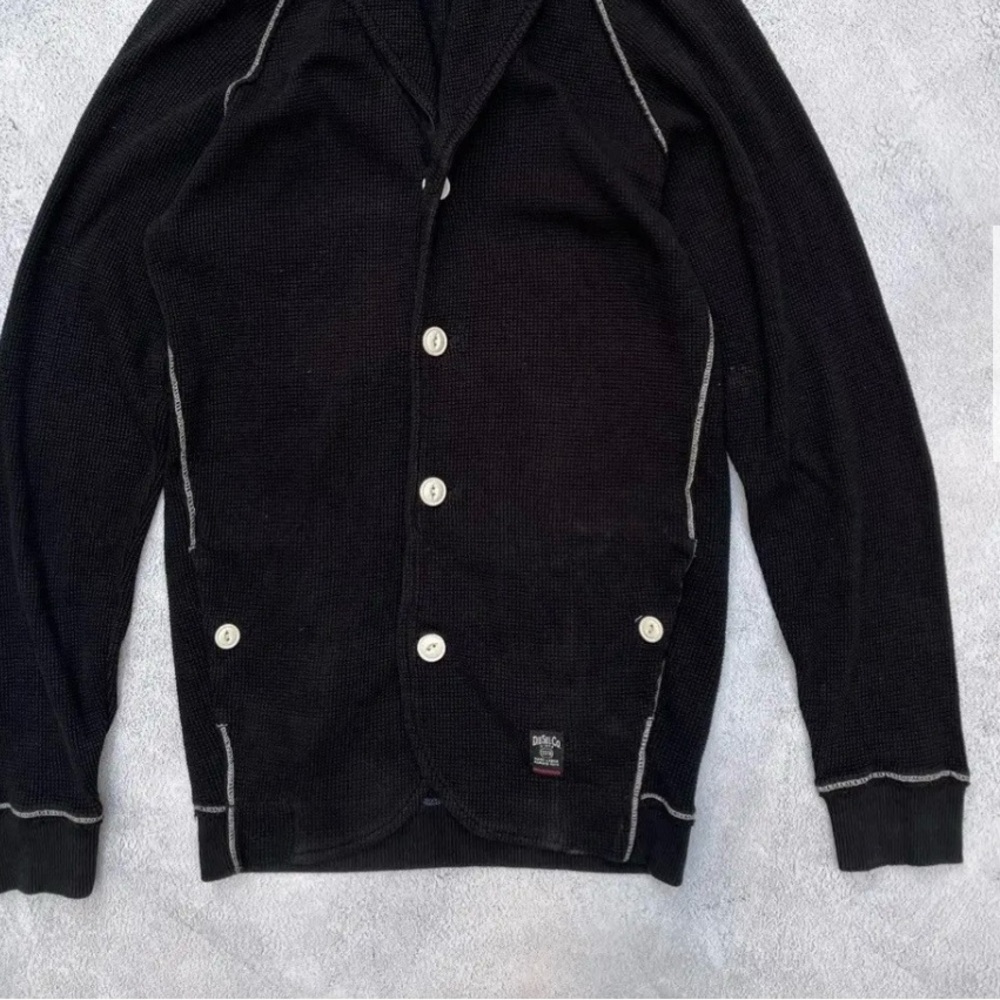 Men's Black Sweater with White Accents